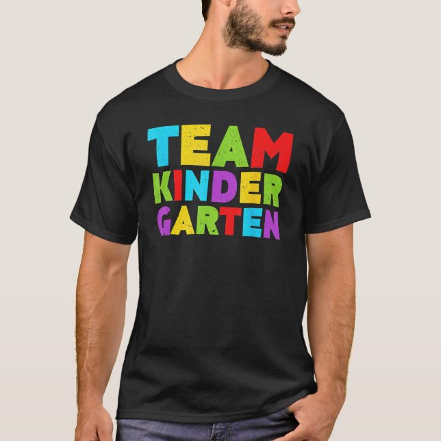Cute Team Kindergarten Teacher Students  Back To S T-Shirt (Vorderseite)
