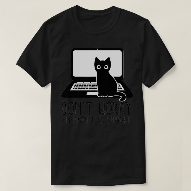cute tech support cat  T-Shirt (Design vorne)