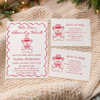 Cute Teddy Bear Baby Shower Books for Baby Begleitkarte