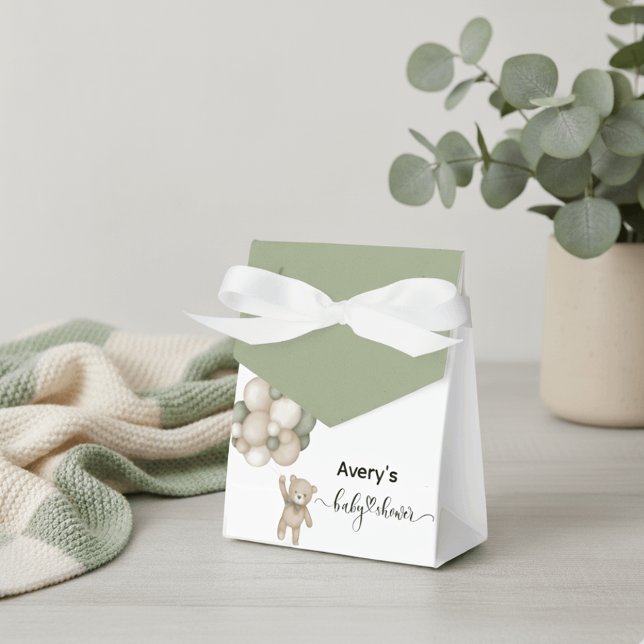 Cute Teddy Bear Balloon Baby Shower Favor Box Geschenkschachtel (Von Creator hochgeladen)