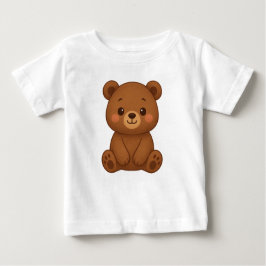 Cute Teddy Bear Illustration Baby T-Shirt 