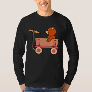 Cute teddy bear in handcart girls women boys men T-Shirt