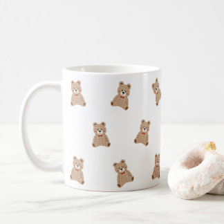 Cute Teddy Bear Pattern Mug – Aesthetic Cozy Gift Kaffeetasse