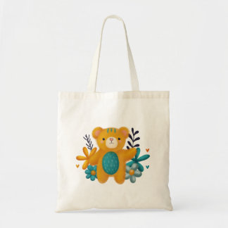 Cute Teddy Bear Tote Bag – Kawaii Design Tragetasche