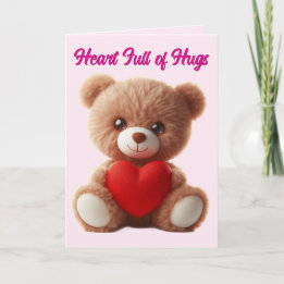 Cute Teddy Bear Valentine Feiertagskarte