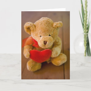 Cute Teddy Bear Valentine Feiertagskarte