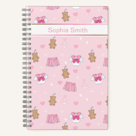 Cute Teddy Bears and Hearts Notebook Notizbuch