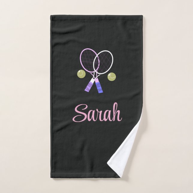 Cute Tennis Hand Towel Sports Player Birthday Gift Handtuch (Handtuch)