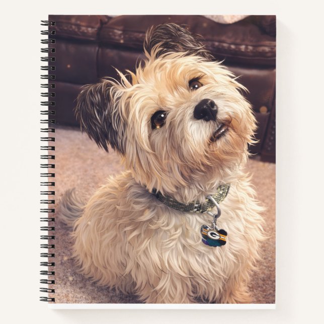 Cute Terrier Dog Small Notepad Notizbuch (Vorderseite)