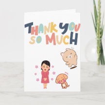 Cute thank you so much Card
