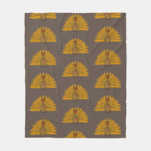 Cute Thanksgiving Friendsgiving Turkey Fleecedecke