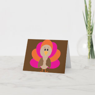 Cute Thanksgiving Turkey Fall Autumn Harvest Feiertagskarte