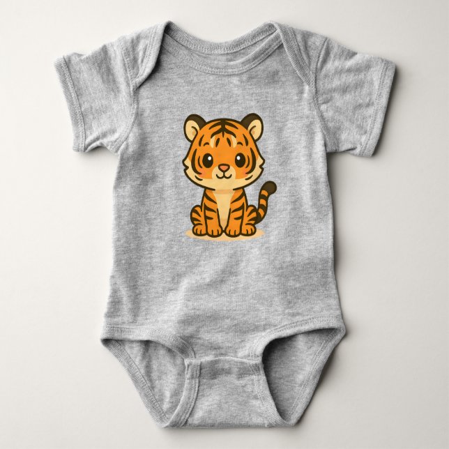 Cute Tiger Baby Bodysuit Baby Strampler (Vorderseite)