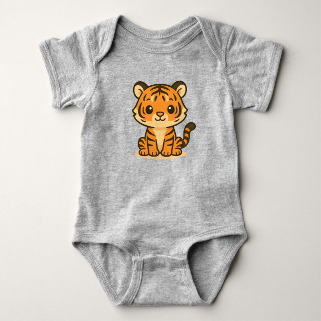 Cute Tiger Baby Bodysuit Strampler (Vorderseite)