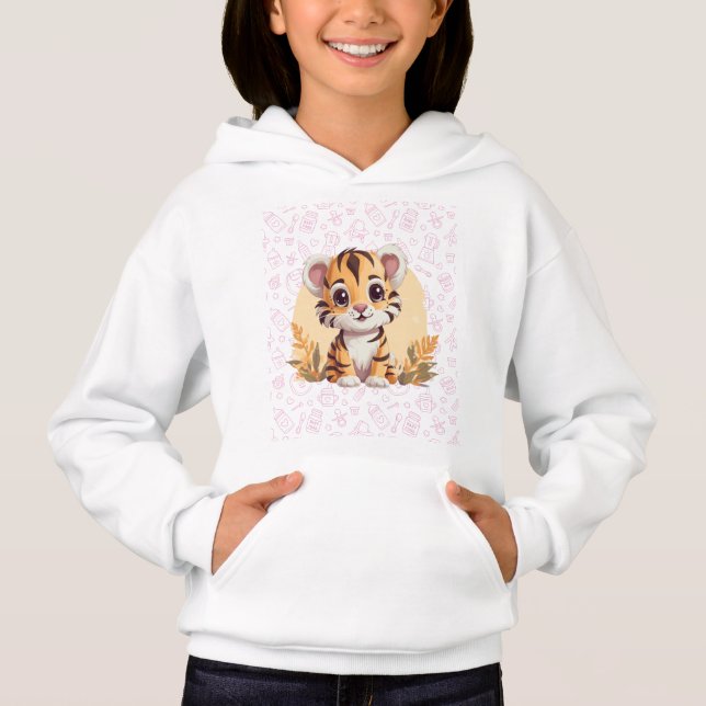 Cute Tiger Cub Hoodie (Vorderseite)