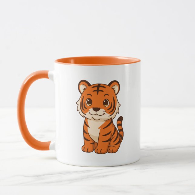 Cute Tiger Cub Tasse (Links)