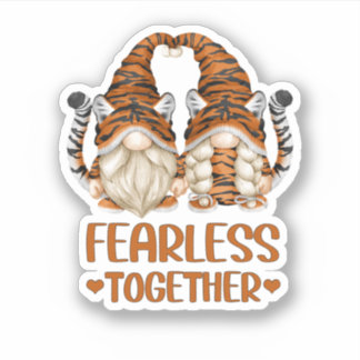 Cute Tiger Gnome For Valentines Day Couples And Ti Aufkleber