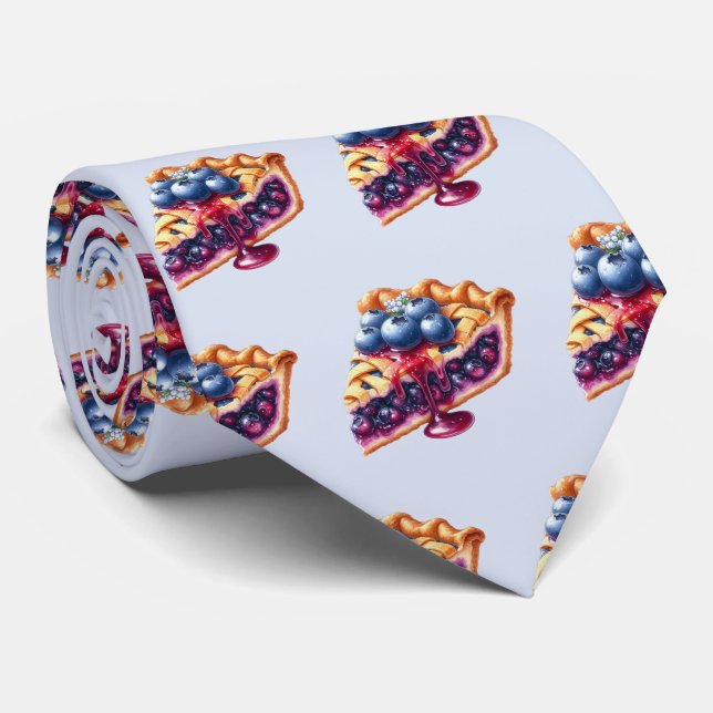 Cute tiled blueberry tie pattern  krawatte (Gerollt)
