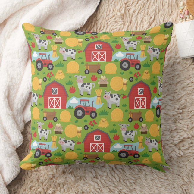 Cute tiled farm animals pattern  kissen (Decke)