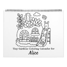Cute Tiny Gardens Coloring Calendar Kalender