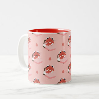 Cute Tired Red Panda Zweifarbige Tasse