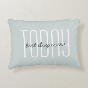 Cute Today Zitat Moderne Typografie Chic Grün Dekokissen