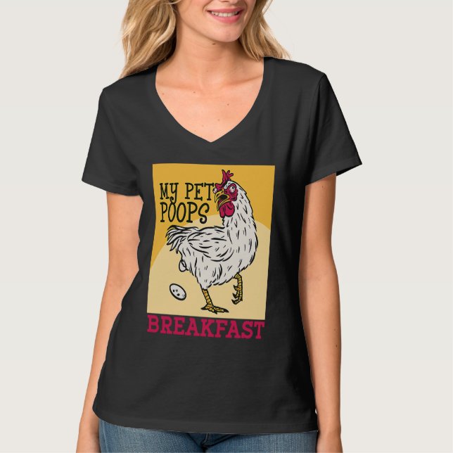 Cute toddler chicken butt my pet poops breakfast c T-Shirt (Vorderseite)