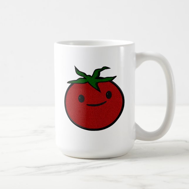 Cute Tomato Embroidery Print Kaffeetasse (Rechts)