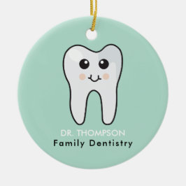Cute Tooth Family Dentistry Keramik Ornament