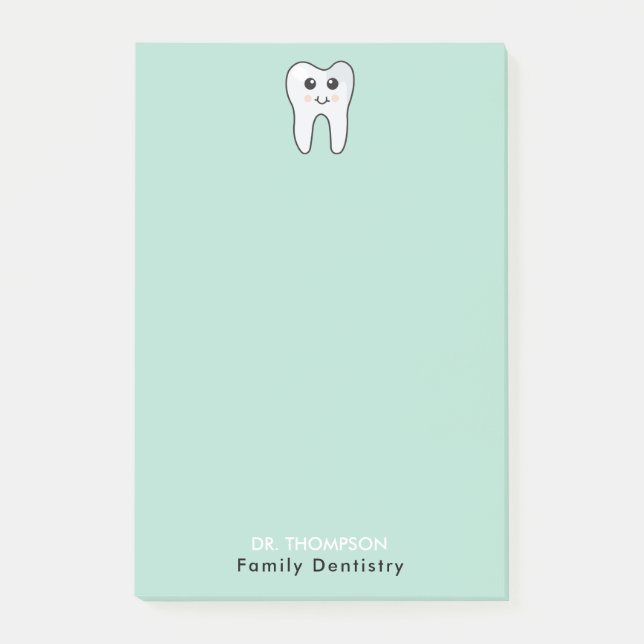 Cute Tooth Family Dentistry Post-it Klebezettel (Vorderseite)