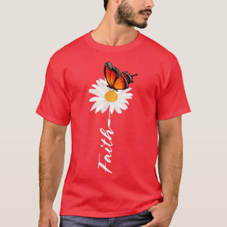 cute tops for women faith butterfly garden daisy
