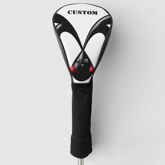 Cute Tough Bunny Boxer Rabbit Golf Headcover (Vorderseite)