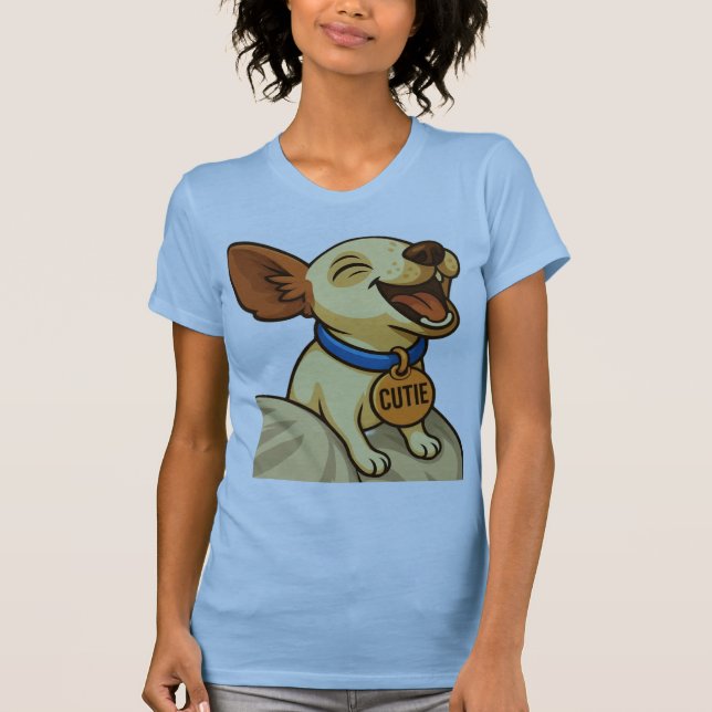 Cute Toy Fox Terrier Yawning T-Shirt (Vorderseite)