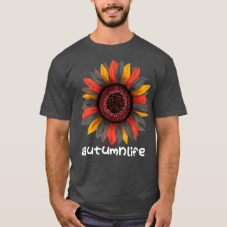 Cute Trendy Beautiful Autumn Fall Season Sunflower T-Shirt