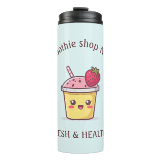Cute Tropical Fruit Smoothies Fruit Kitchen shop Thermosbecher