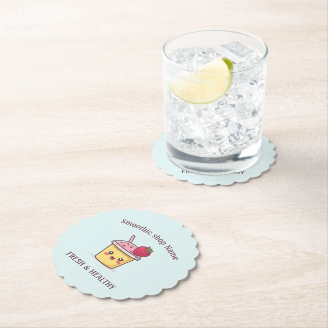 Cute Tropical Fruit Smoothies Fruit Kitchen shop Untersetzer (Vor Ort)