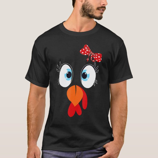 Cute Turkey Face Thanksgiving I'm Thankful Family  T-Shirt (Vorderseite)