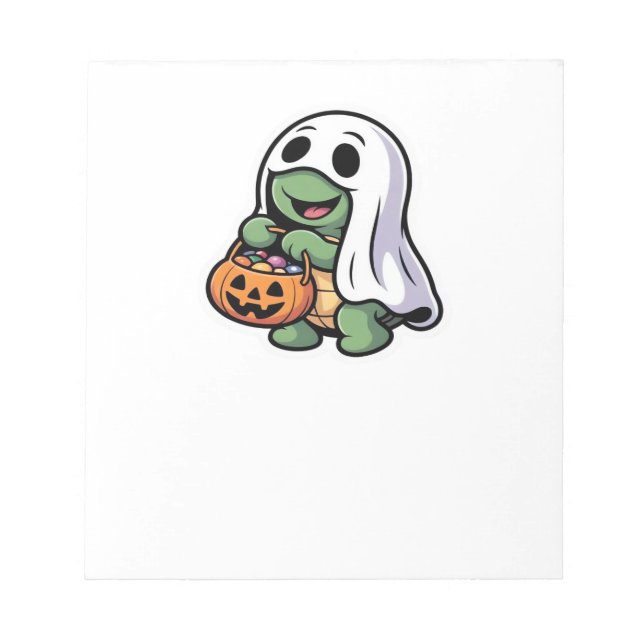 Cute Turtle Ghost Costume � Adorable Halloween Tri Notizblock (Vorderseite)