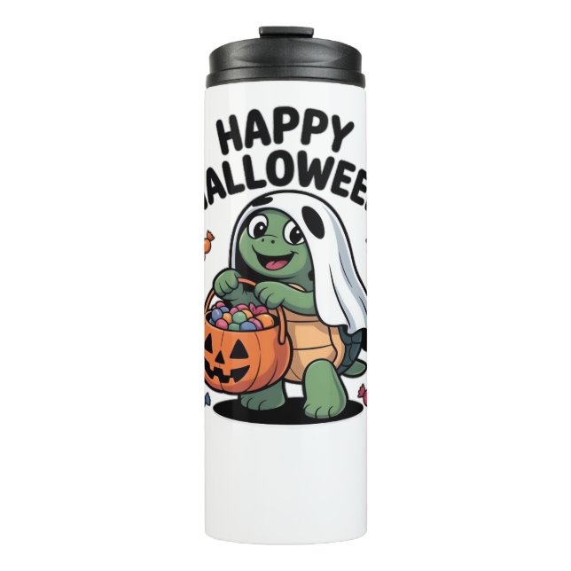 Cute Turtle Ghost Costume � Adorable Halloween Tri Thermosbecher (Vorderseite)