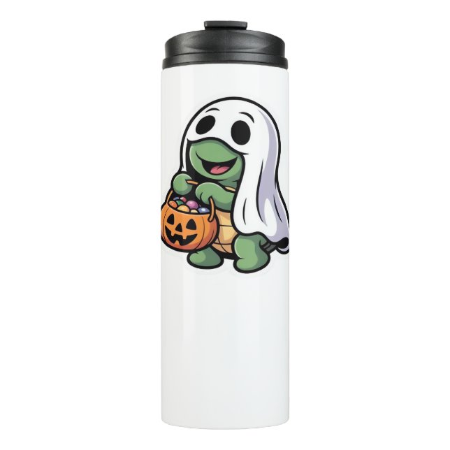 Cute Turtle Ghost Costume � Adorable Halloween Tri Thermosbecher (Vorderseite)
