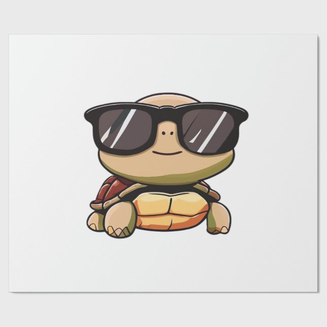 Cute Turtle Halloween 2023 sunglasses Costume Over Geschenkpapier (Flach)