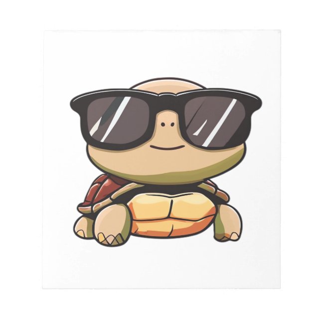 Cute Turtle Halloween 2023 sunglasses Costume Over Notizblock (Vorderseite)