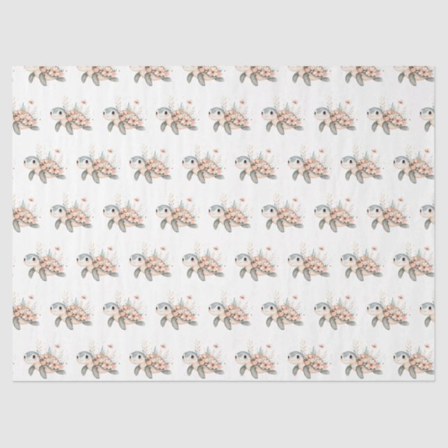 Cute Turtle Seidenpapier (Vorderseite)