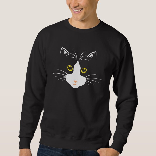 Cute Tuxedo Cat For Tuxie Owners Sweatshirt (Vorderseite)