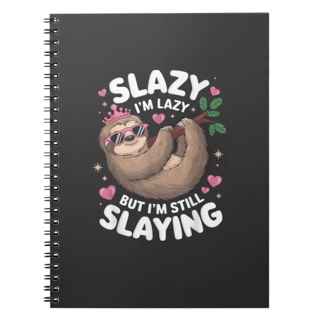 Cute Tween Girl Funny Animal Sloth Slay Meme Trend Notizblock (Vorderseite)