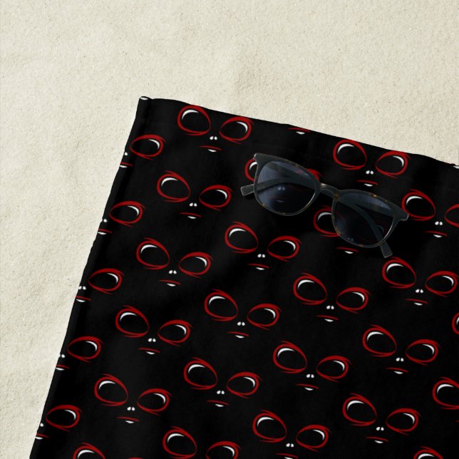 Cute ufo face monster  strandtuch (Beispiel)