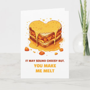 Cute und cheesy Valentinstag Karte