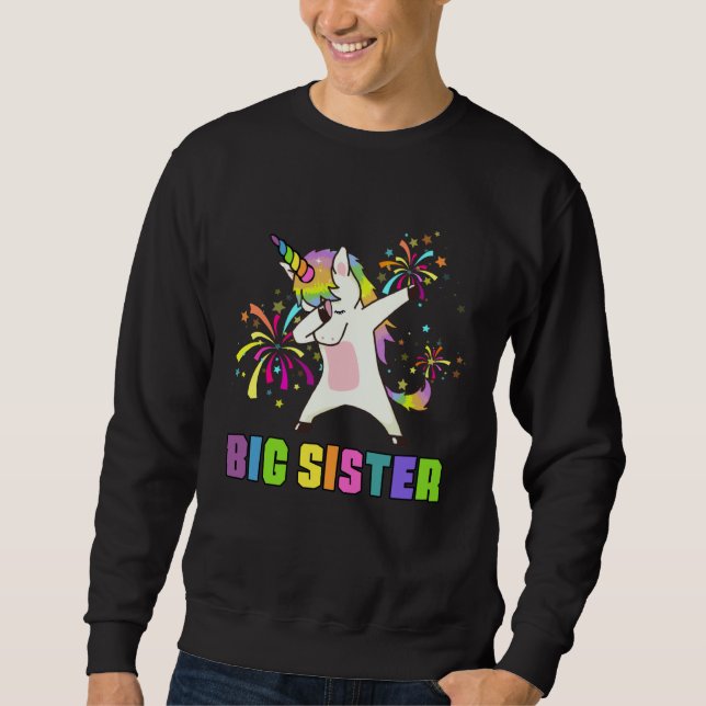 Cute Unicorn Big Sister Sweatshirt (Vorderseite)