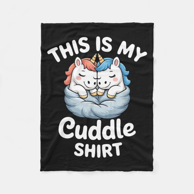 Cute Unicorn Couple Snuggle This Is My Cuddle  Fleecedecke (Vorderseite)