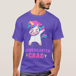 Cute Unicorn Dabbing Kindergarten Graduation 2022  T-Shirt